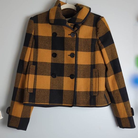 Ann Taylor Jackets & Blazers - ANN TAYLOR PLAID WAIST LENGTH PEACOAT Size Medium